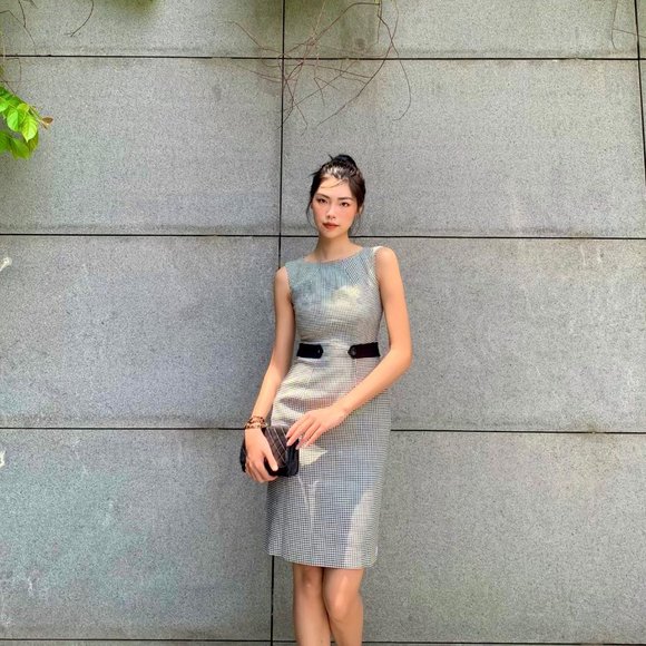 ALANTINO HOUNDSTOOTH MINI DRESS - Picture 5 of 14